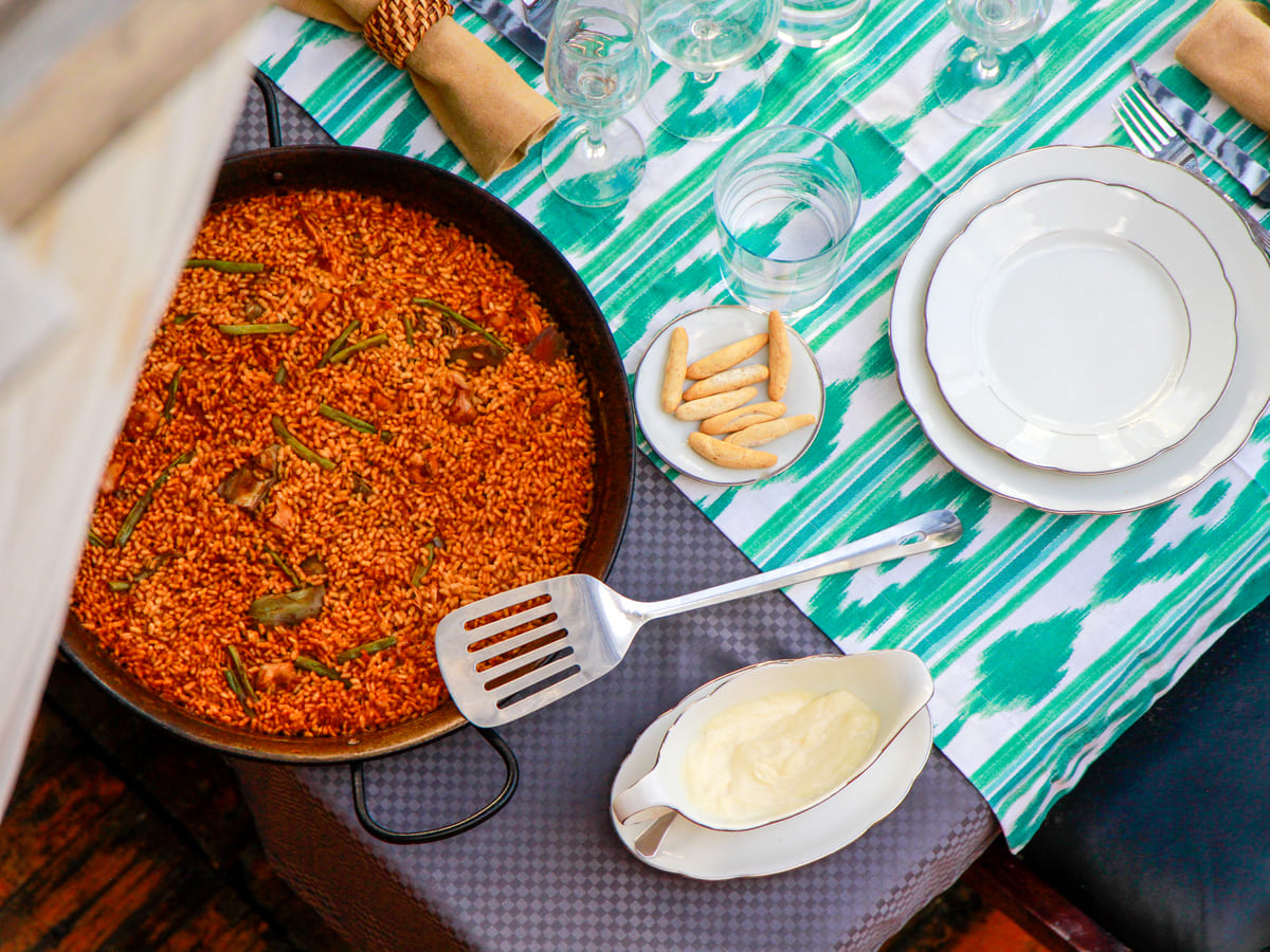 Paella ready to eat