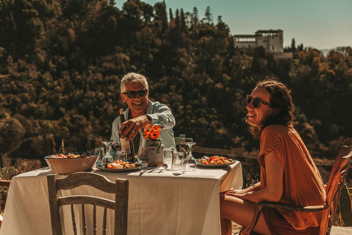 Eat in granada with stunning view of La Alhambra