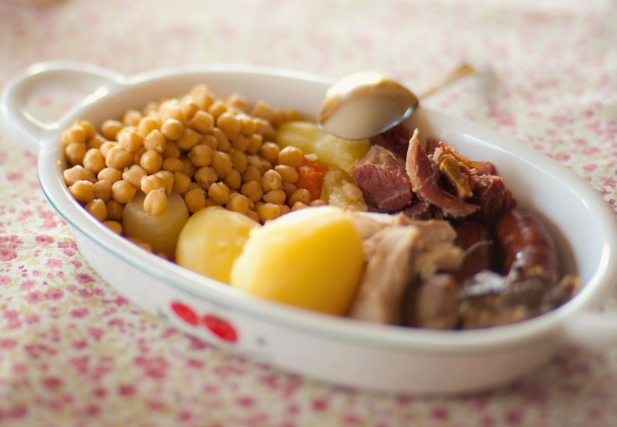 Cocido madrileño, a delicacy of Madrid's typical cuisine