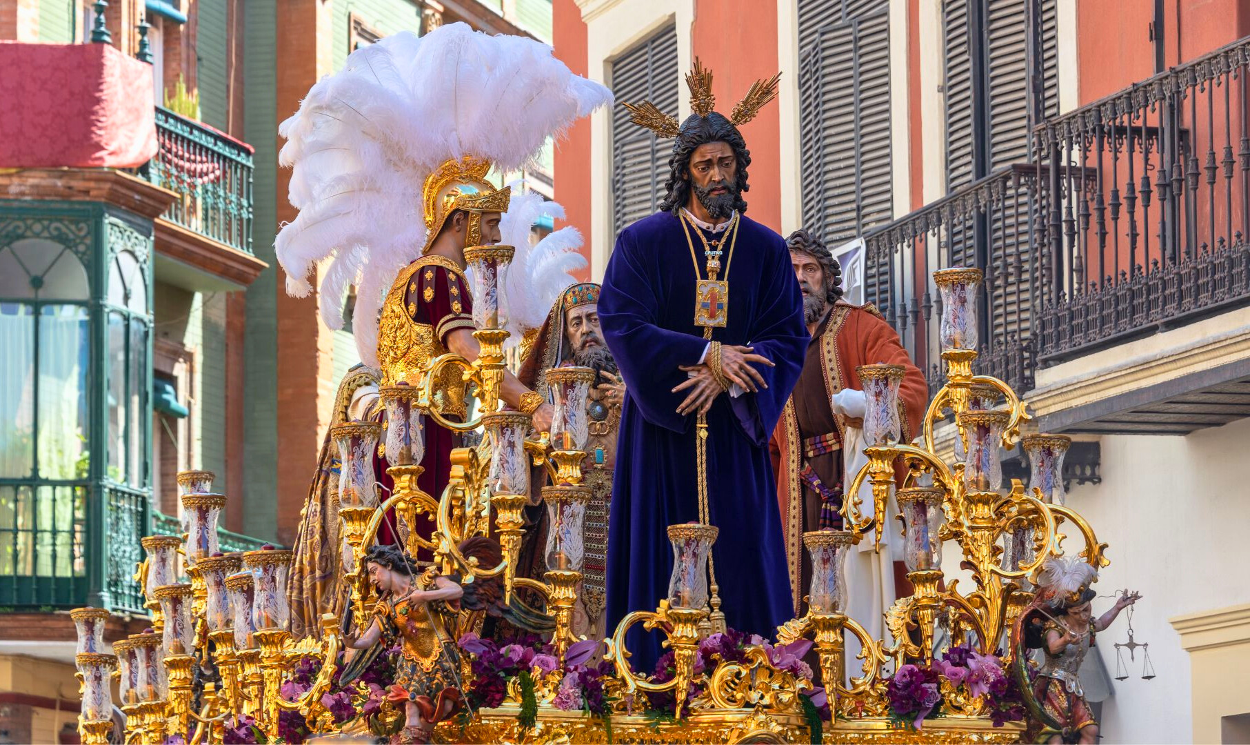 Procession through the streets of Andalusia