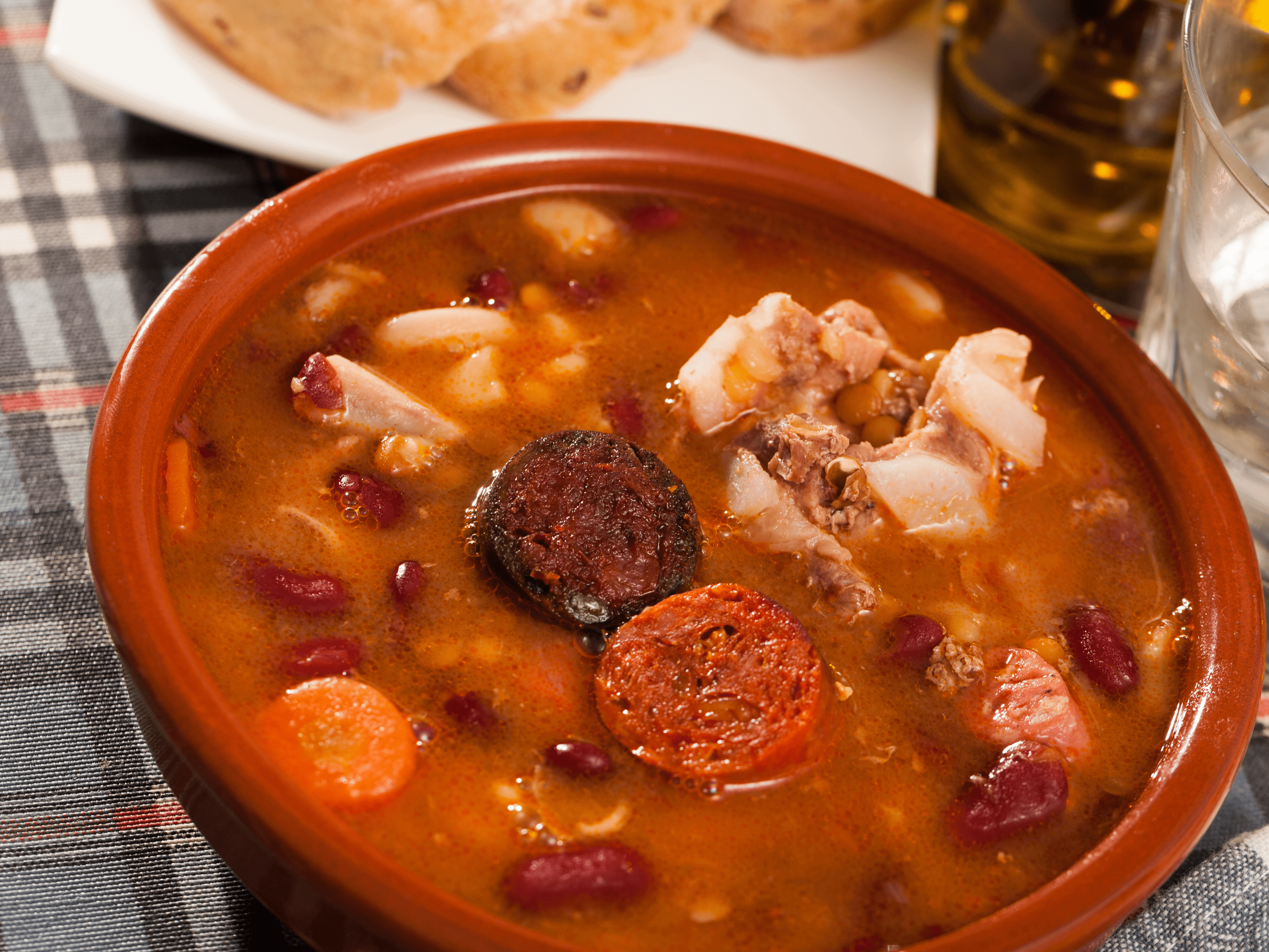 A plate of Fabada Asturiana.