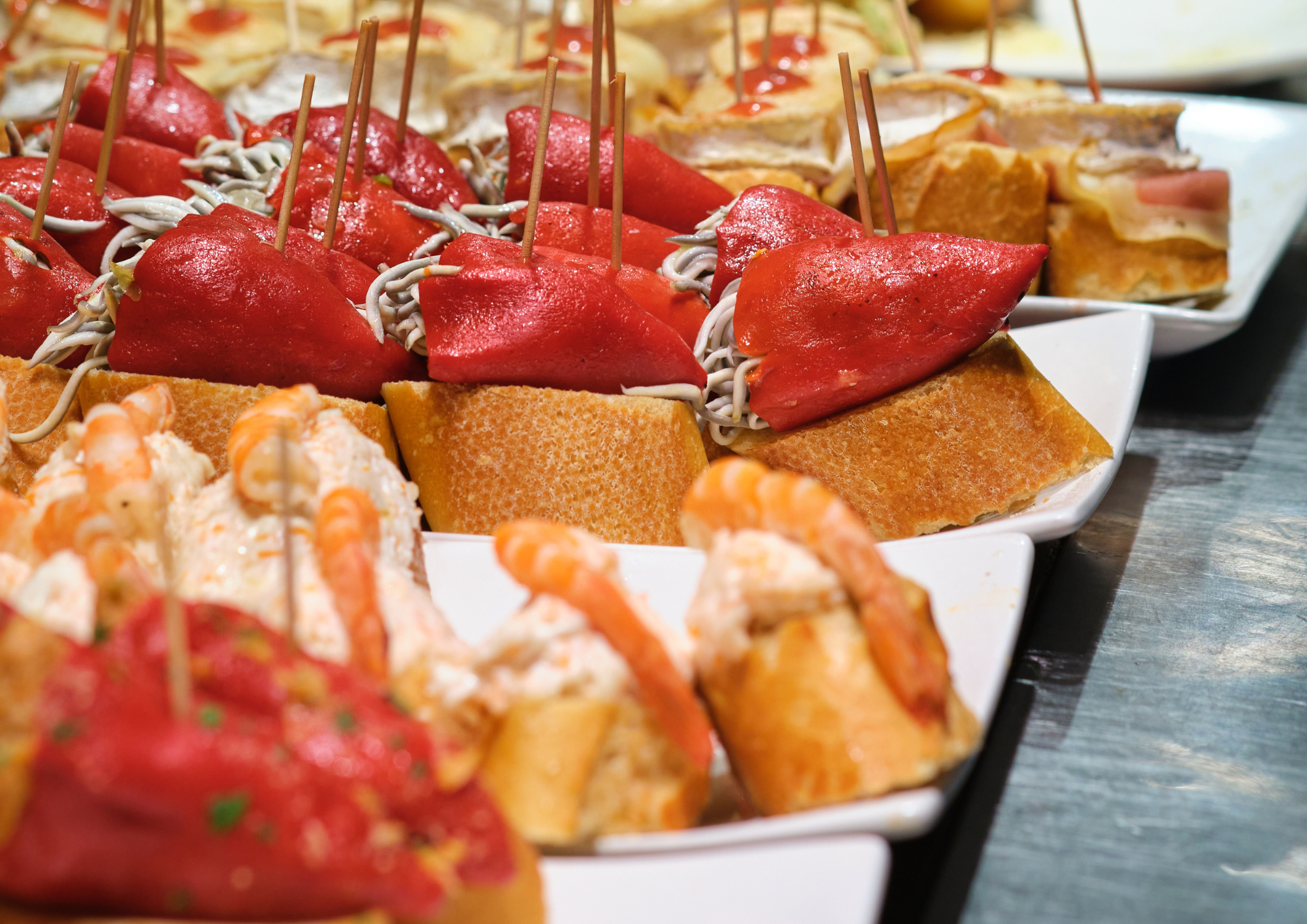 The well-known "pintxos" of the Basque Country