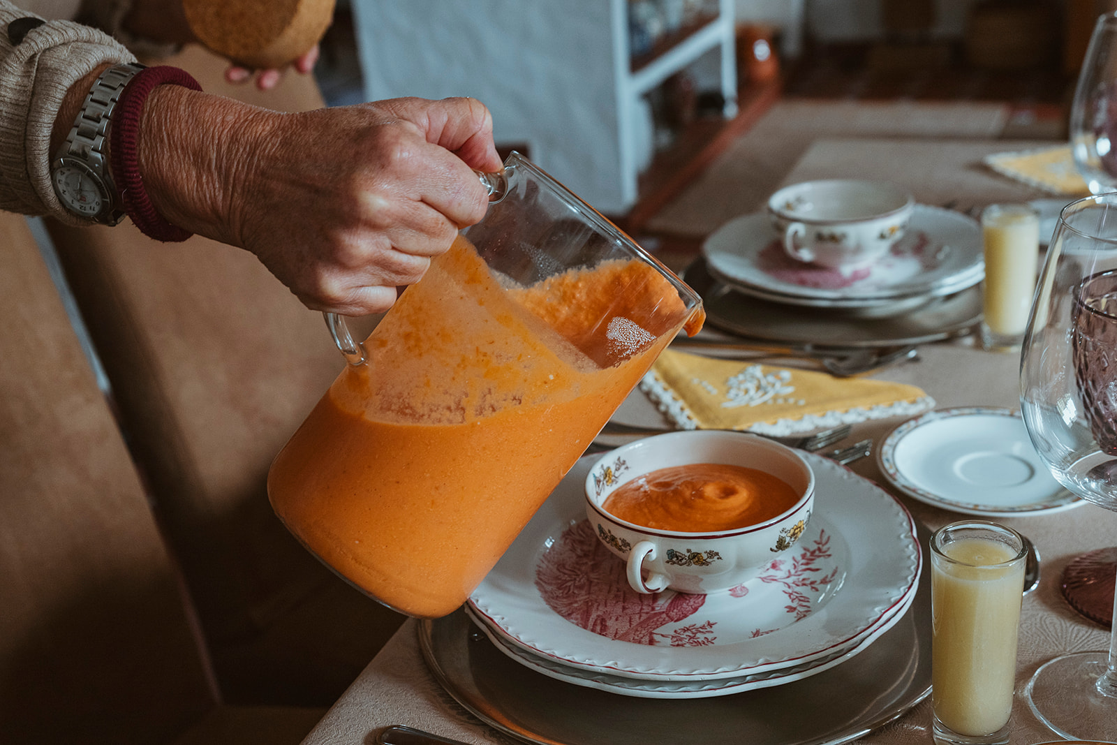 Gazpacho is a tasty Spanish vegetarian dish.