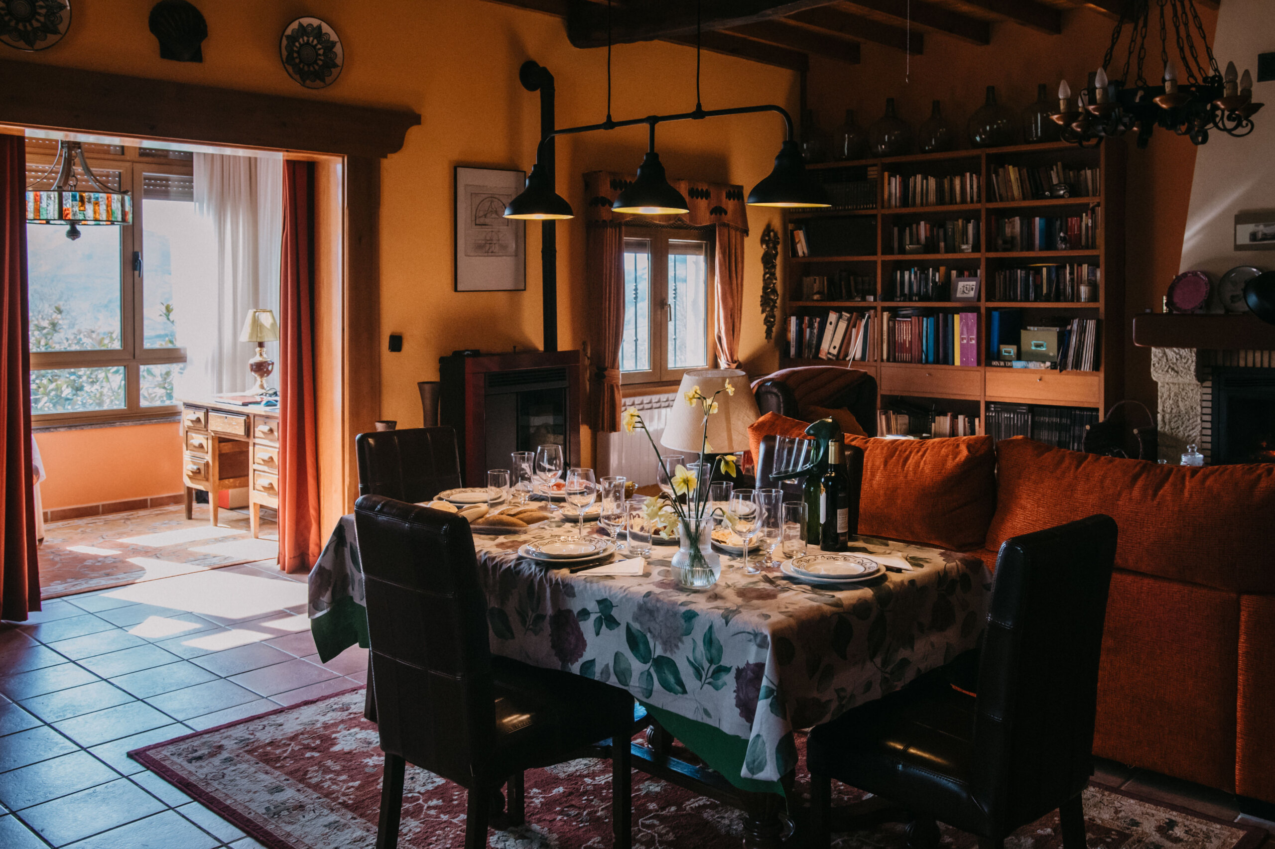 Angie welcomes guests to her beautiful home in Asturias.